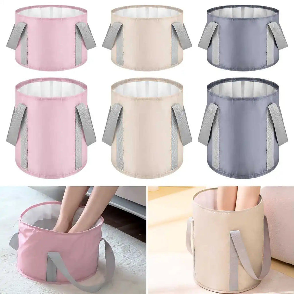 Portable Multi-Functional Folding Basin Foot Bath Basin Soaking Basin with Heat Retention Ideal for Home Use and Outdoor Travel