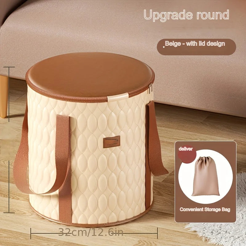 Portable Deep Foot Bath Tub with Lid, Foldable Insulated Foot Soak Bucket for Home Relax