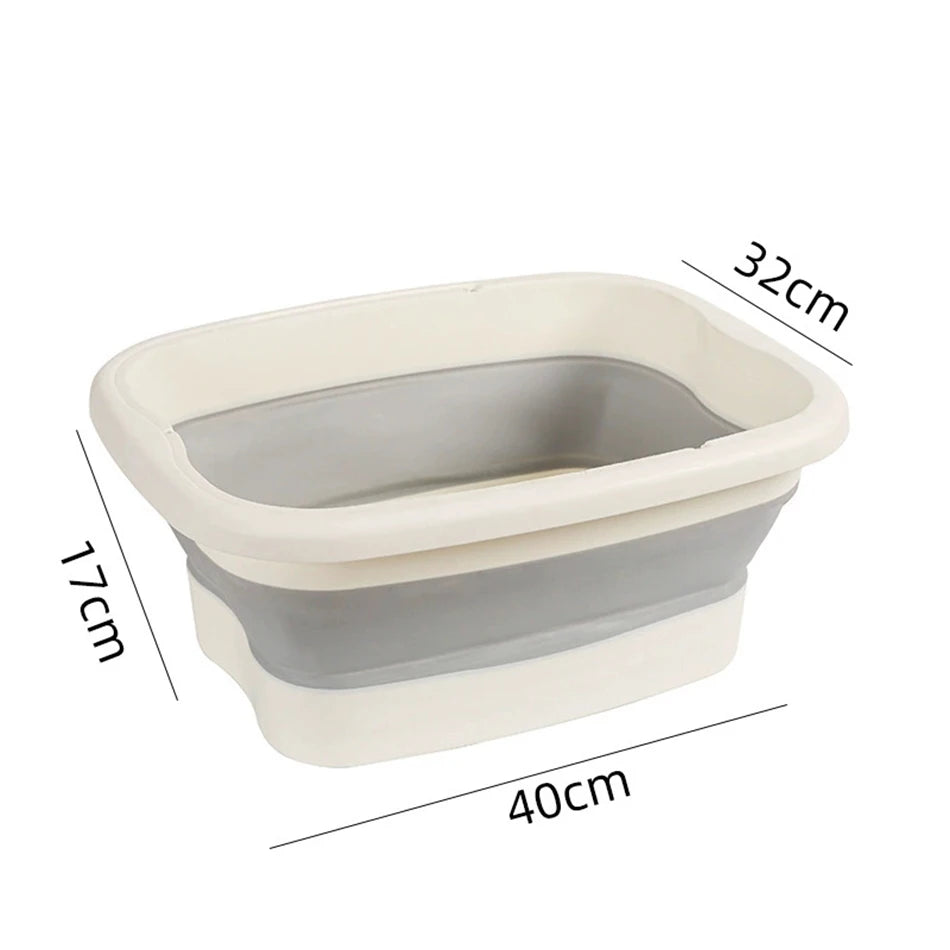 Foldable Foot Bath Tub–Portable, Covered Basin With Ergonomic Design, Silicone Thickening Suitable For Travel And Home Use